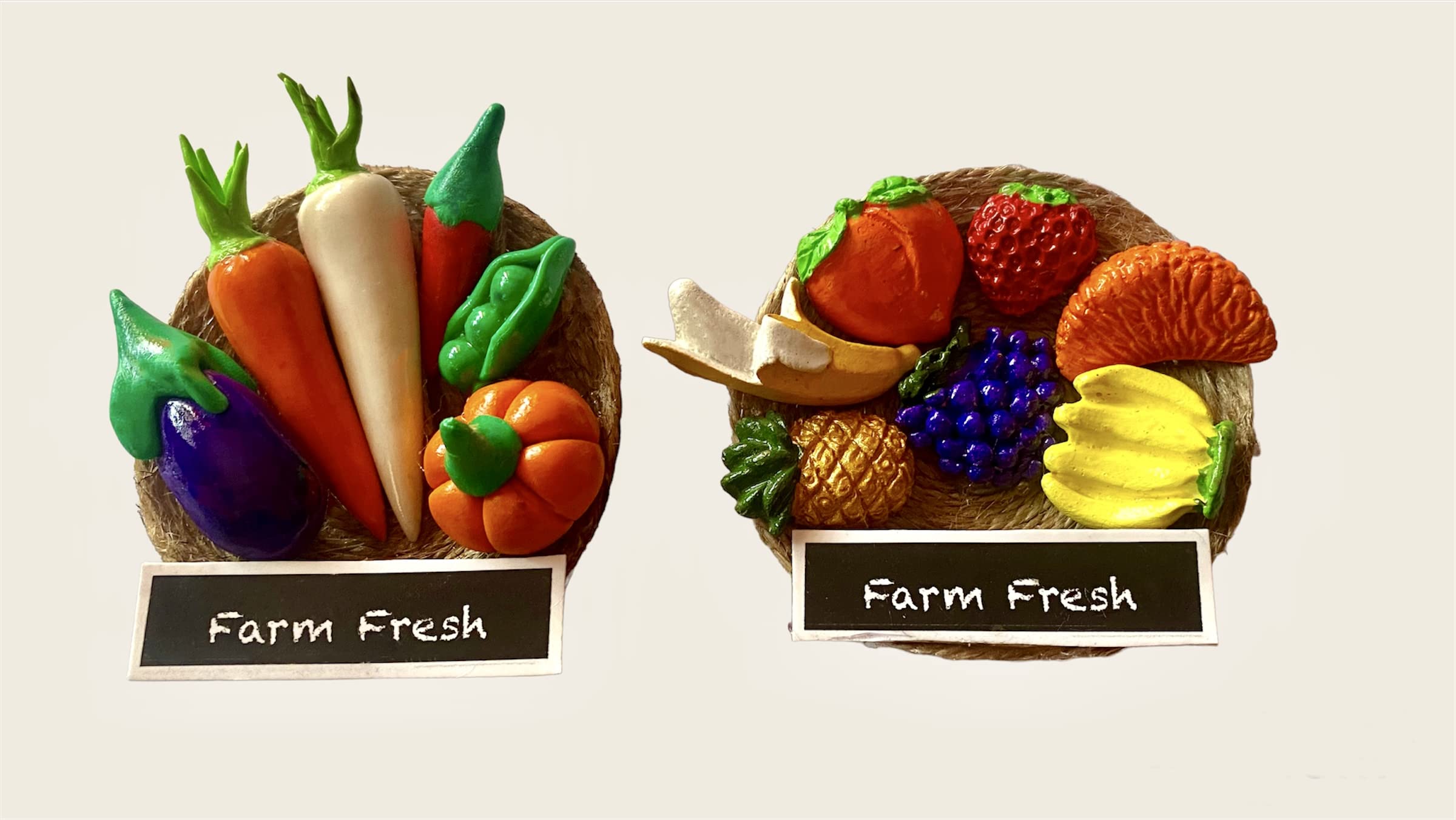 Buy Aranya Creations Farm Fresh Vegetable and Fruit Magnet Combo